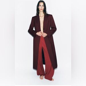Elegant Burgundy Women's Coat